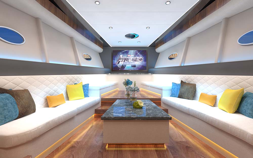 Flit Luxury Customized Design 48ft Fiberglass Motor Yacht-9