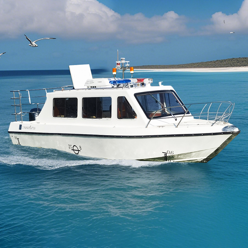 24.6ft Fiberglass Mini Yacht Landing Craft Luxury Cabin Cruiser Patrol Fishing Assault Boat Speed 7900mm