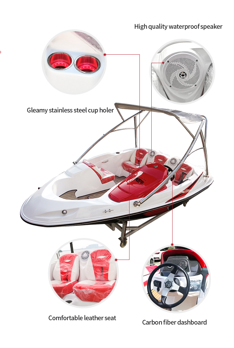 15ft Finishing Boat Fiberglass Speed Boat 4