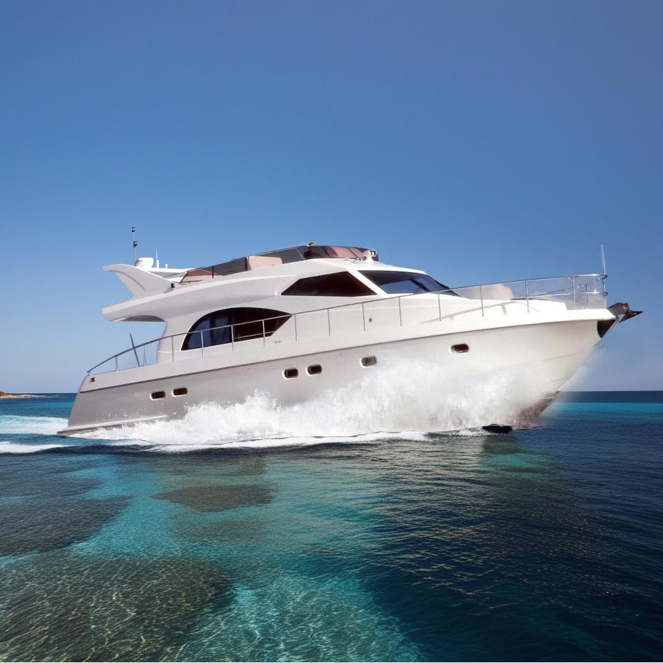 Luxury 53ft Fiberglass Motor Yacht - Custom Interiors, Sky Lounge, Dual Helm Stations for Extended Voyagess
