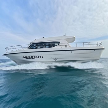 12m Streamlined Law Enforcement Patrol Boat | Fiberglass Hull Custom Interior