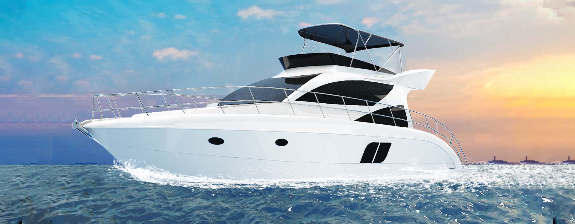 Flit Luxury Customized Design 48ft Fiberglass Motor Yacht-2