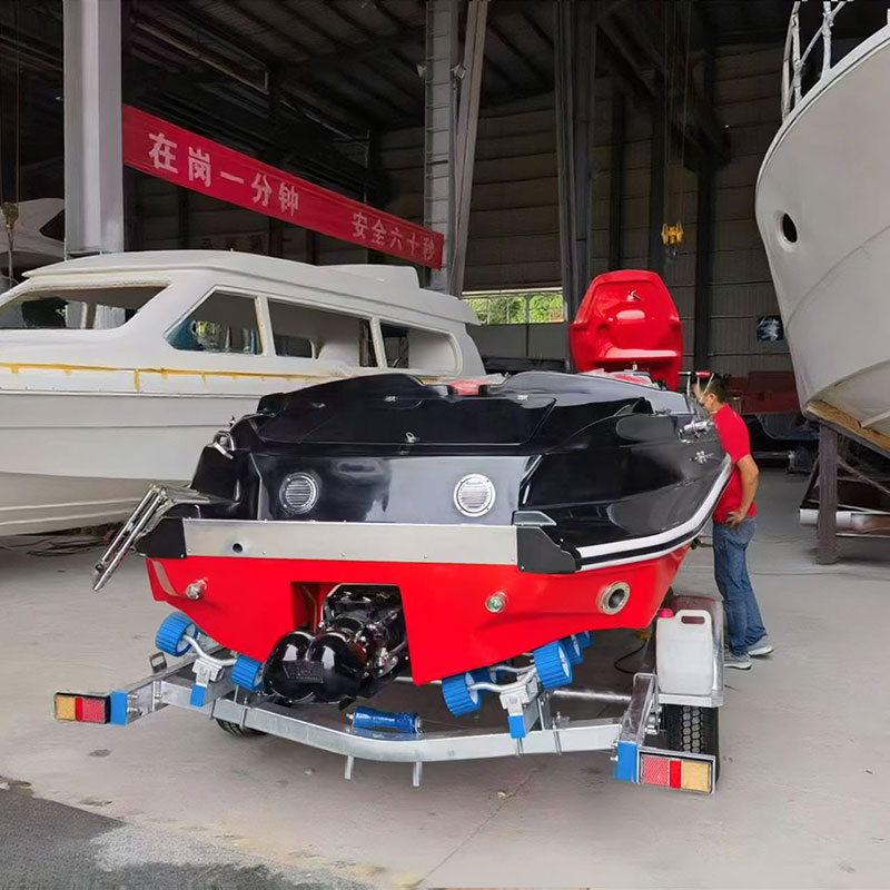 Inboard Design Jet Boat FPR 15ft Mini Yacht Speed Boat 4.6M Fishing Customized Design 130HP Fiberglass